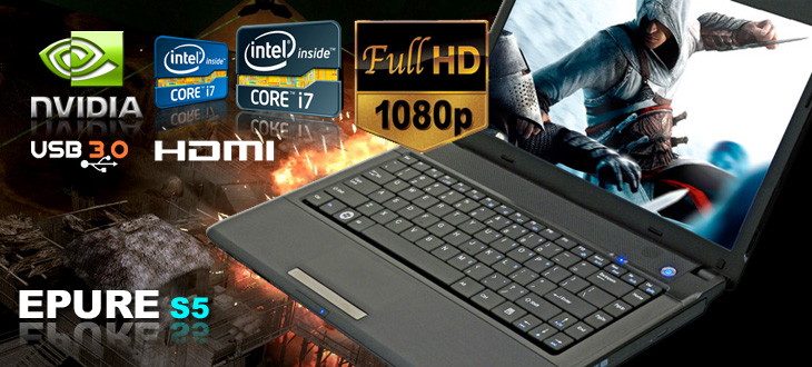 Keynux Epure S5 - Compal PBL21 avec Intel Core i7, 2 disques durs internes en RAID, directX 11 ou Quadro FX2800