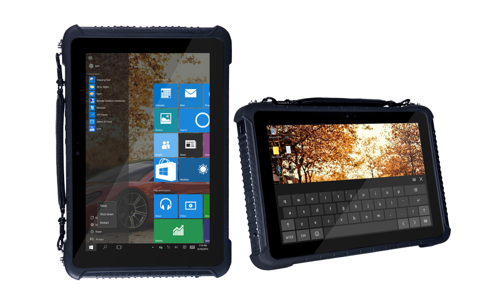 Tablette KX-10H - Tablette tactile militarisée durcie IP65 incassable, étanche, très grande autonomie - KX-10H - CLEVO