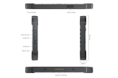 CLEVO Tablette KX-8R Tablette tactile militarisée durcie IP65 incassable, étanche, très grande autonomie - KX-8J